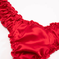La Holly: Red Silk Tanga (with Red Trim)