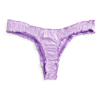 La Kaiman: Purple Gingham Cotton Tanga