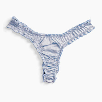 La Shea: Baby Blue Silk Tanga