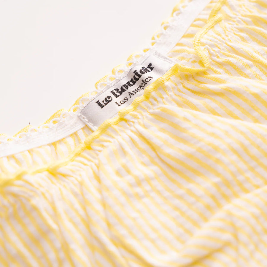 La Tizita: Yellow Striped Cotton Tanga