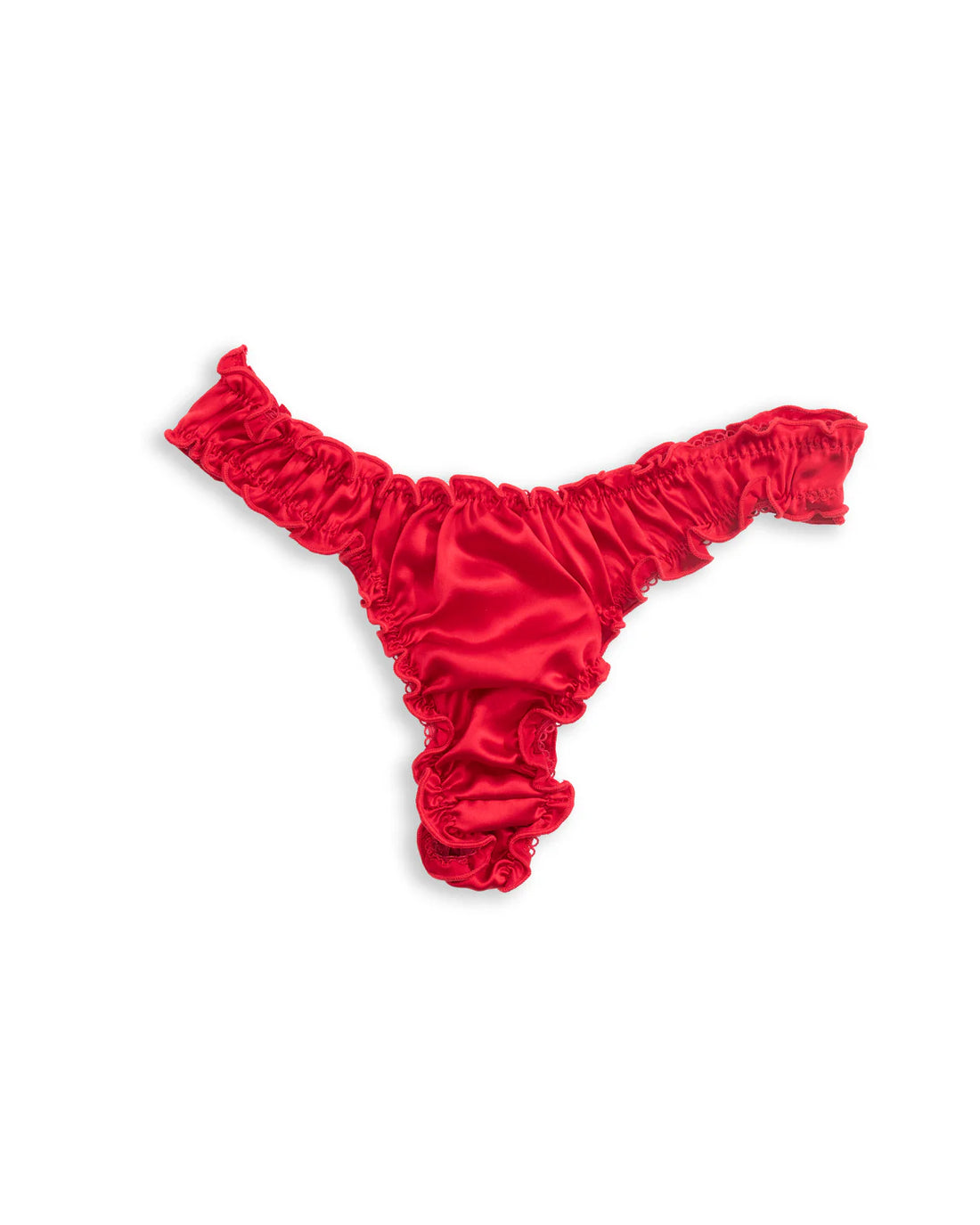 La Holly: Red Silk Tanga (with Red Trim)