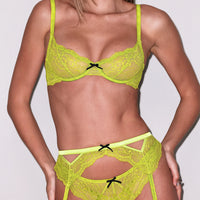 Lime Punch Bianca Lace Garter