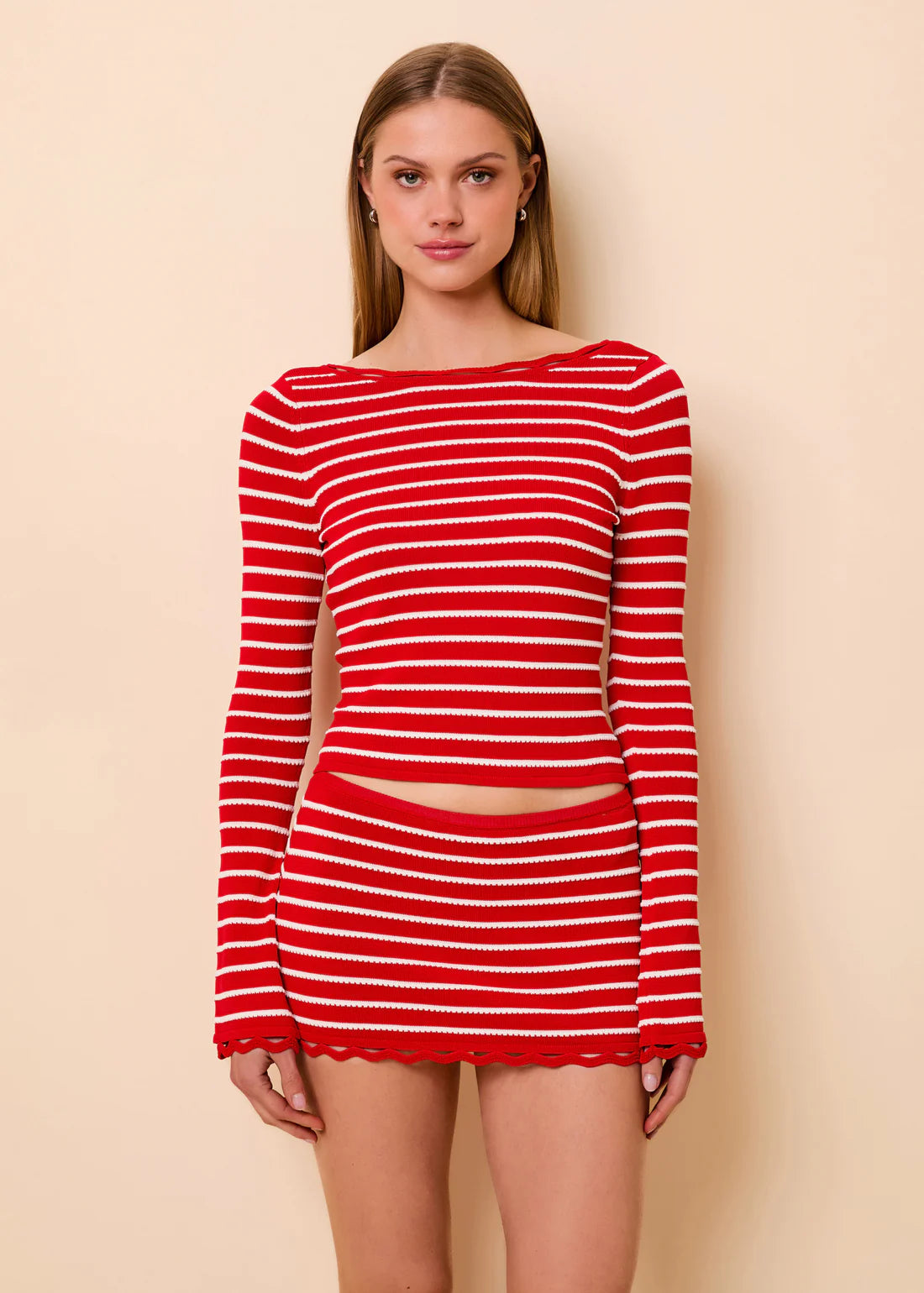 Lipstick Red Celeste Skirt