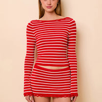 Lipstick Red Celeste Skirt