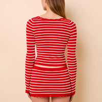 Lipstick Red Celeste Skirt