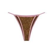 Vintage Cheetah Luna Satin Bikini Bottom