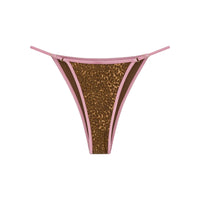 Vintage Cheetah Luna Satin Bikini Bottom