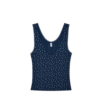 Midnight Fields Pointelle Scoop Tank