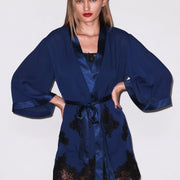 Midnight Navy Juliet Lace Robe