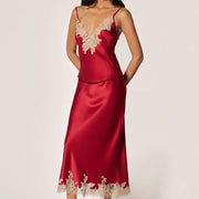 Red Orchid Slip Skirt