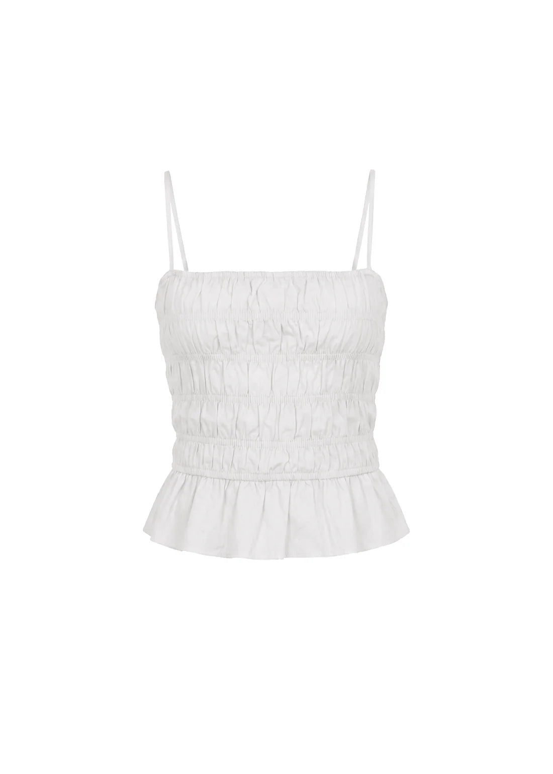 Optic White Delta Poplin Top