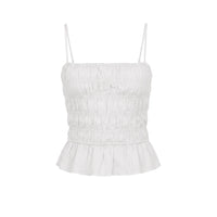 Optic White Delta Poplin Top