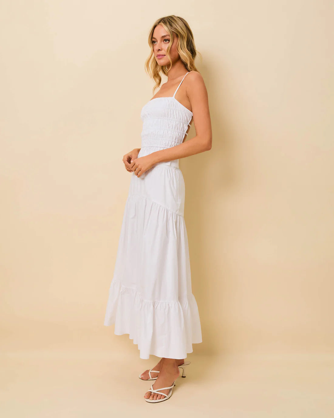 Optic White Delta Poplin Top