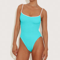 Aqua Pamela Contrast One Piece Swimsuit