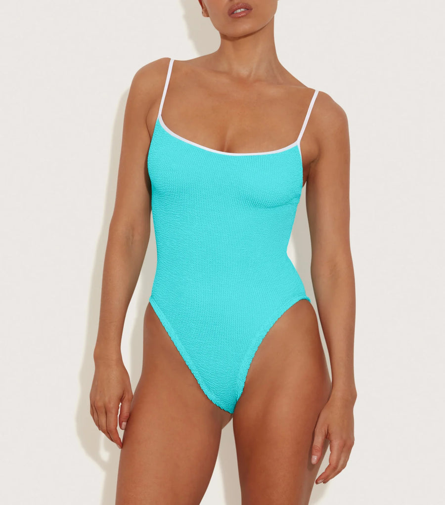 Aqua Pamela Contrast One Piece Swimsuit