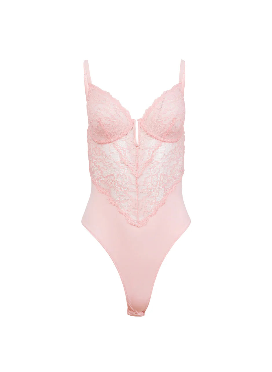 Peach Blossom Bianca Lace Bodysuit