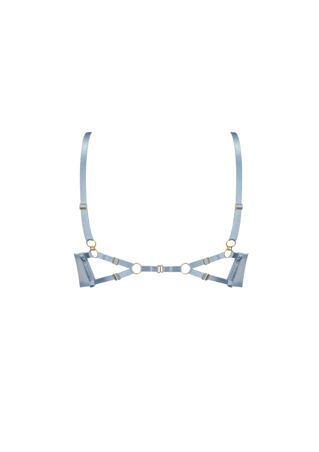 Dusty Blue Pearl Balconette Wire Bra