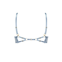 Dusty Blue Pearl Balconette Wire Bra