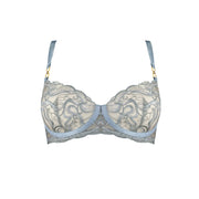 Dusty Blue Pearl Balconette Wire Bra