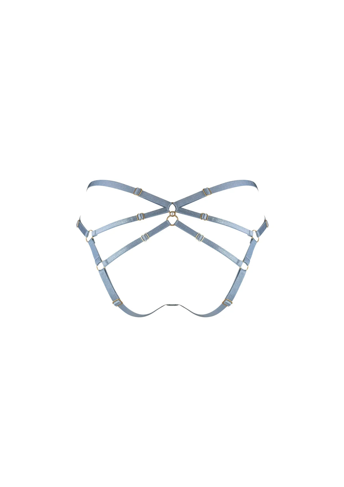 Dusty Blue Pearl Open Back Brief