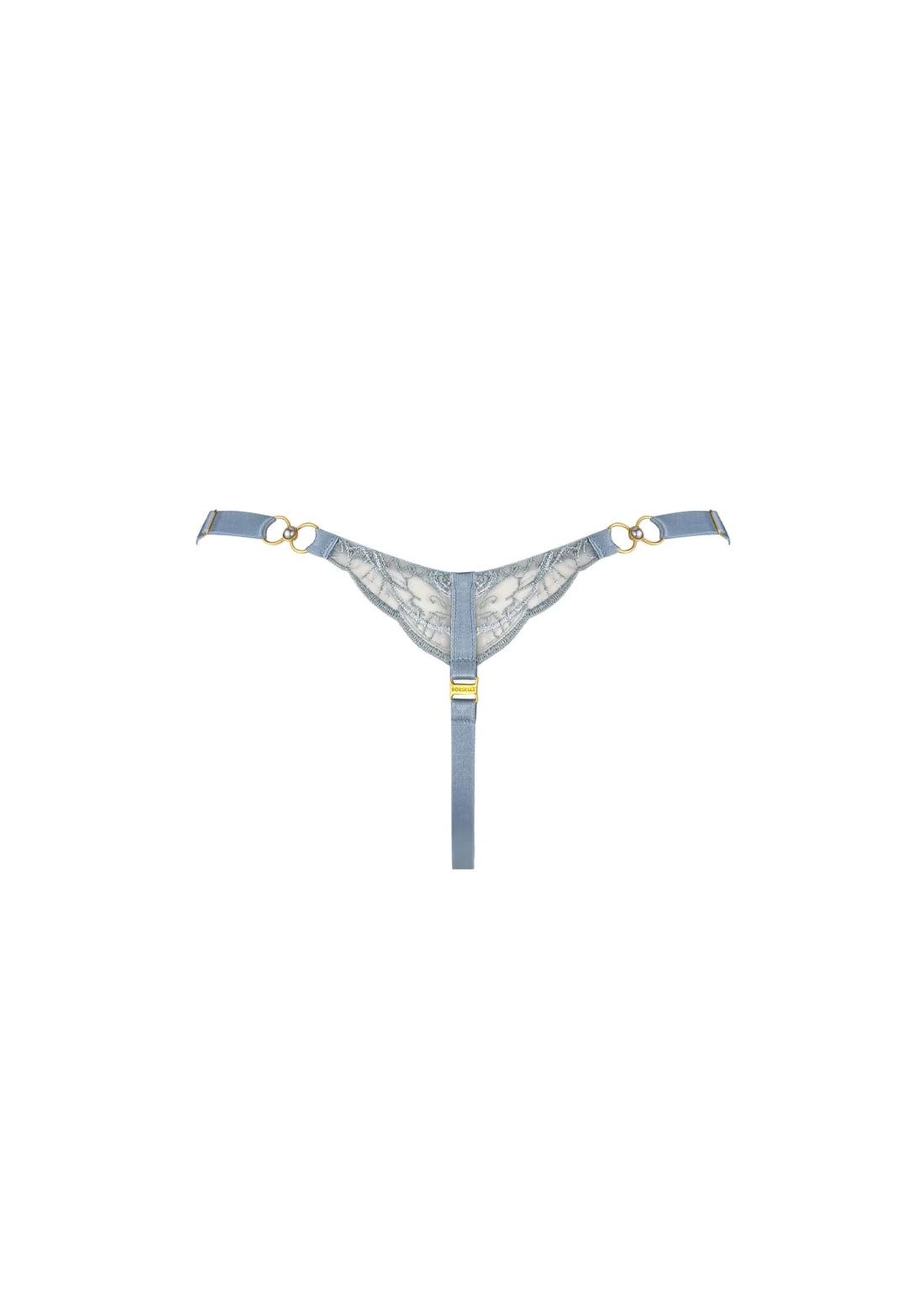 Dusty Blue Pearl Strap Thong