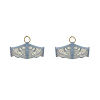 Dusty Blue Pearl Garter Set