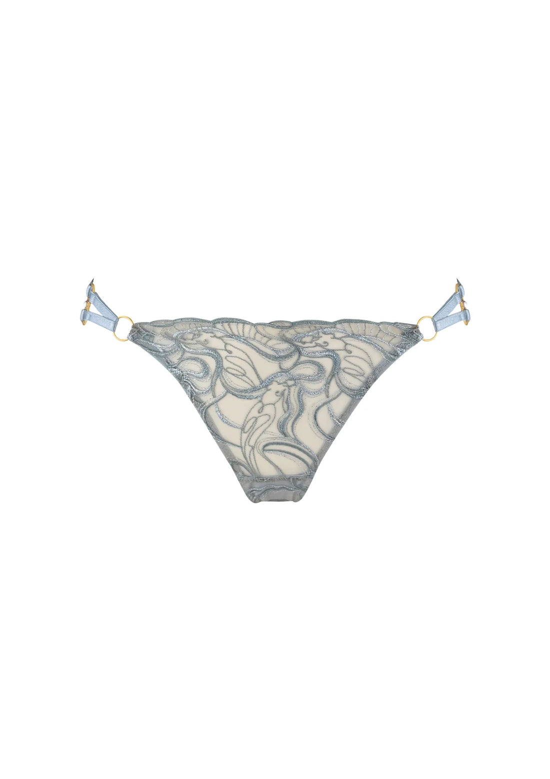 Dusty Blue Pearl Open Back Brief