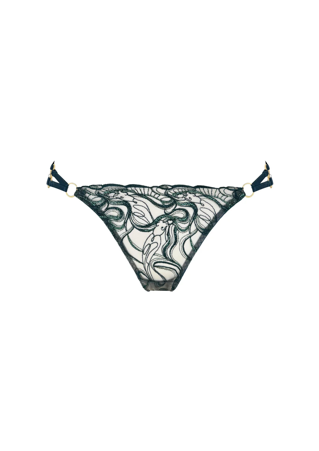 Teal Pearl Open Back Brief