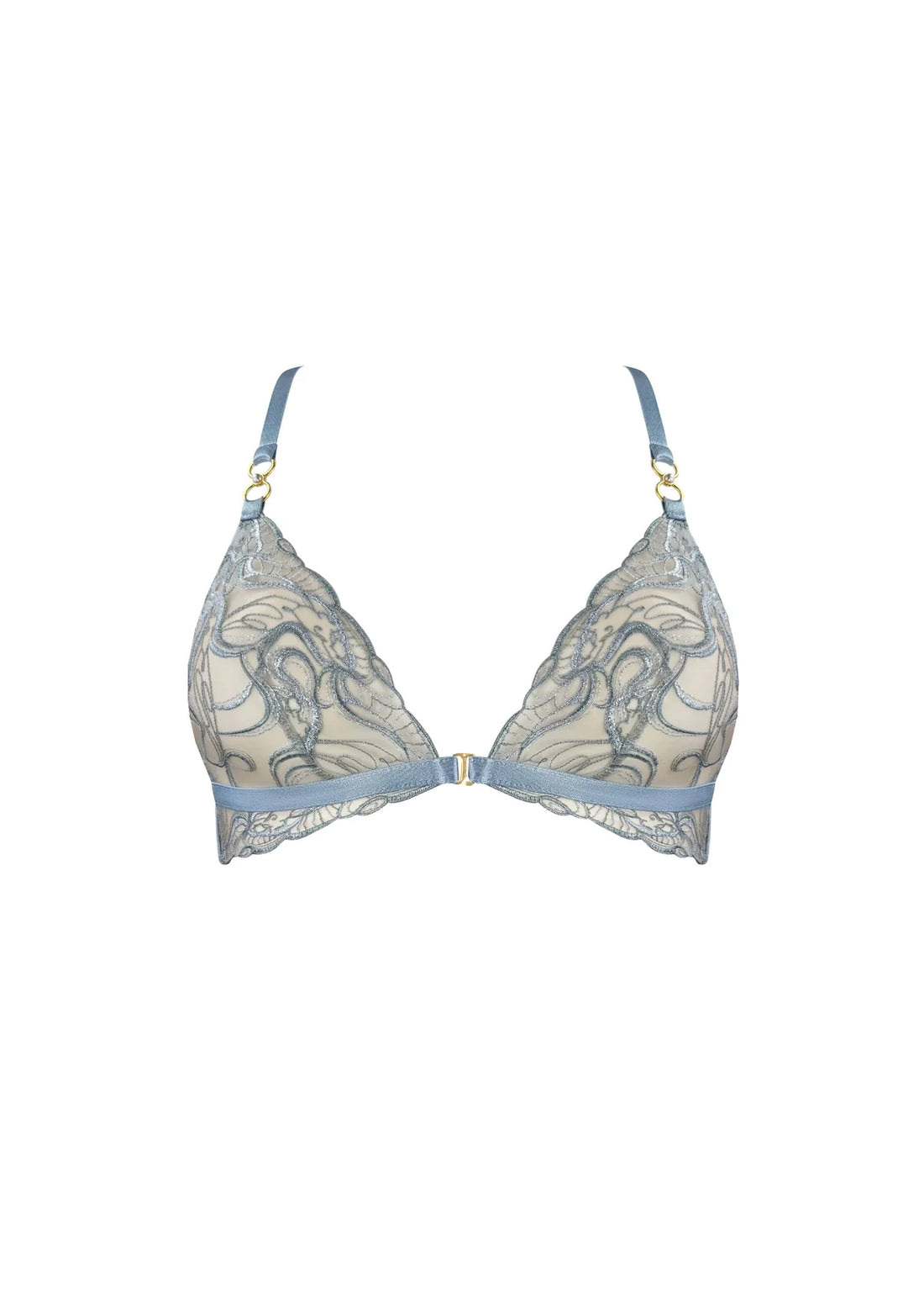 Dusty Blue Pearl Soft Cup Bra
