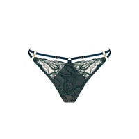 Teal Pearl Strap Thong