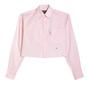 Pink Oxford Cropped Shirt