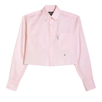 Pink Oxford Cropped Shirt