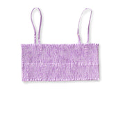 Purple Gingham Bandeau Top