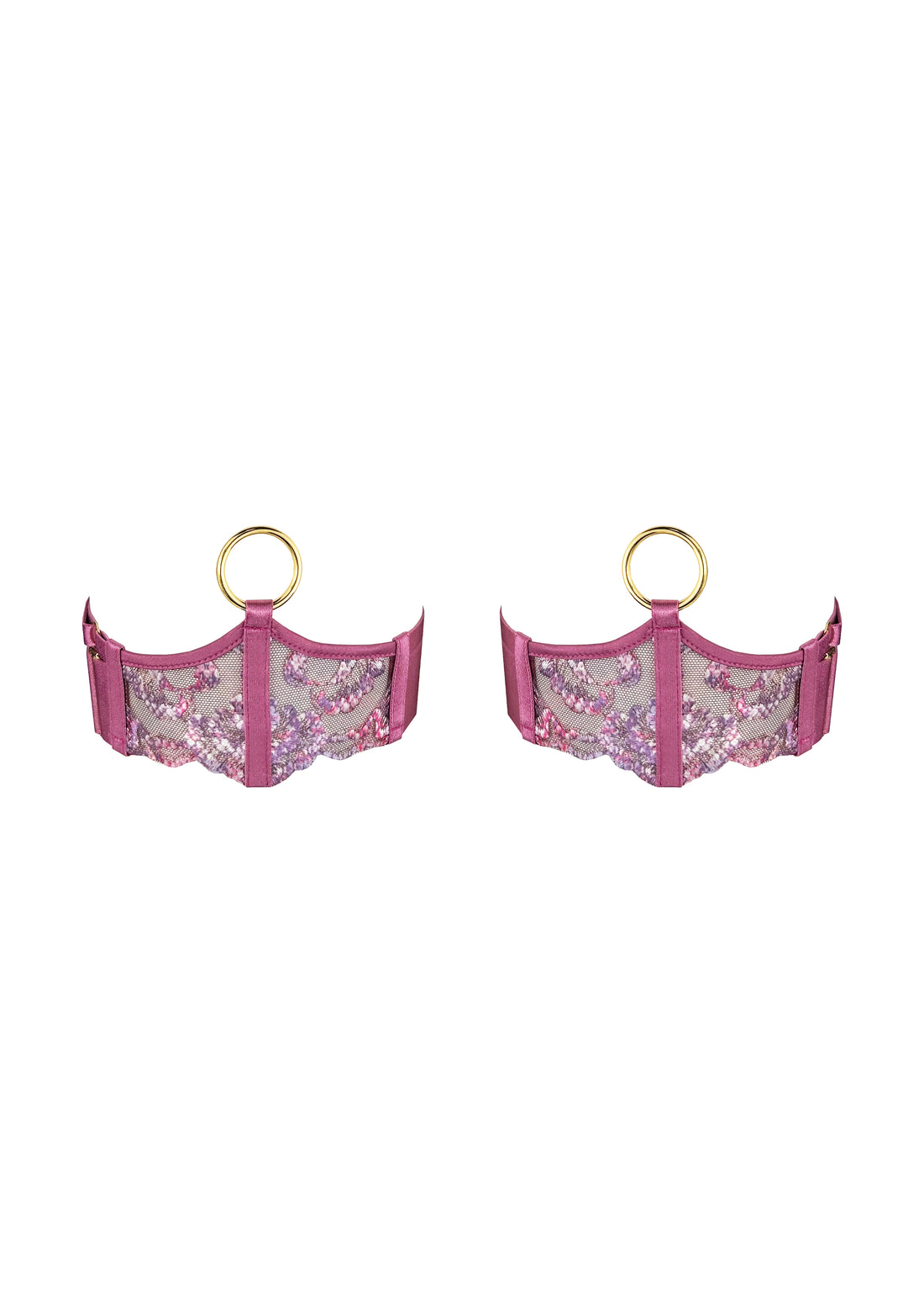 Raspberry Siren Garters