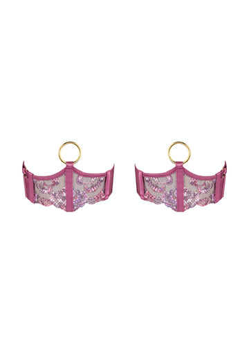 Raspberry Siren Garters