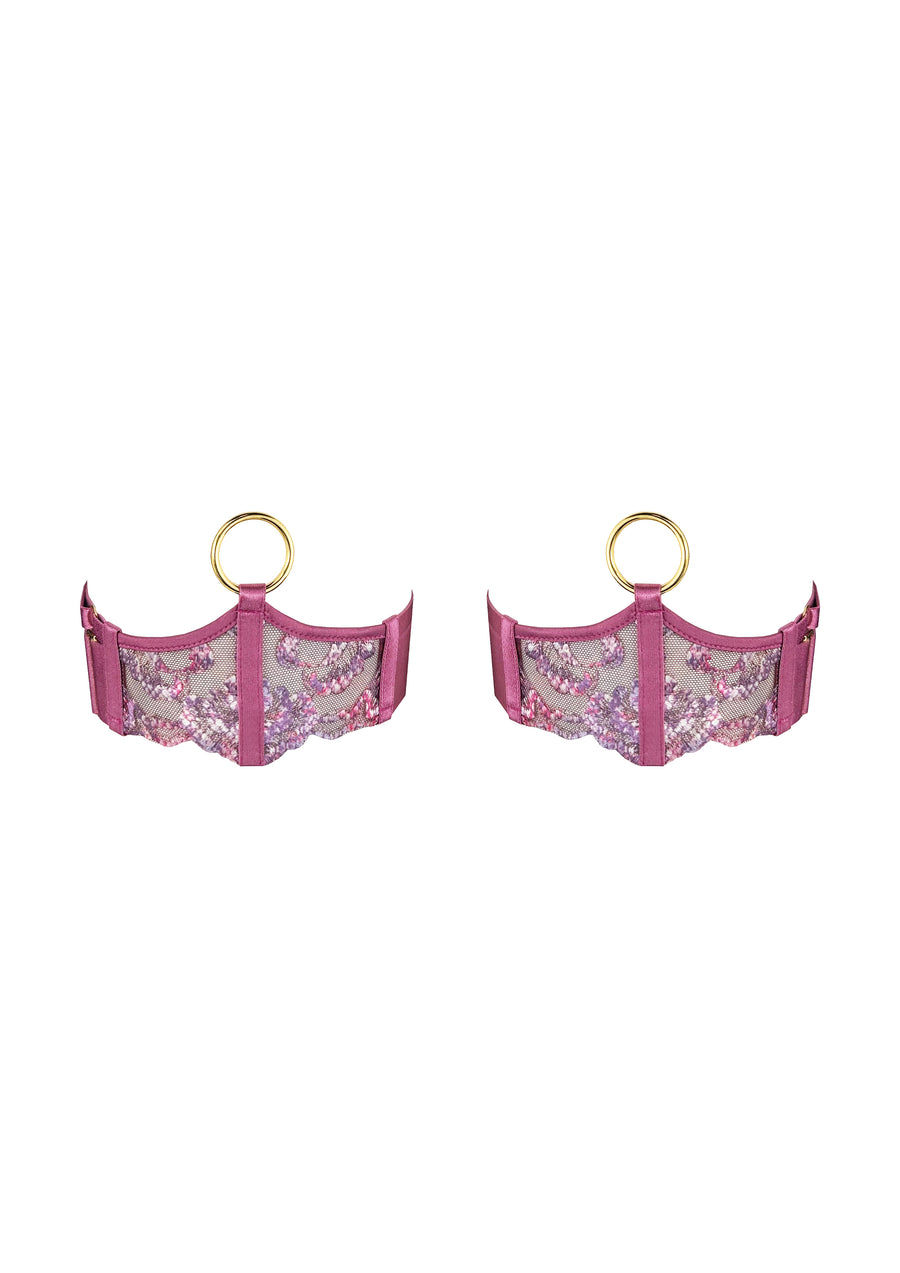 Raspberry Siren Garters