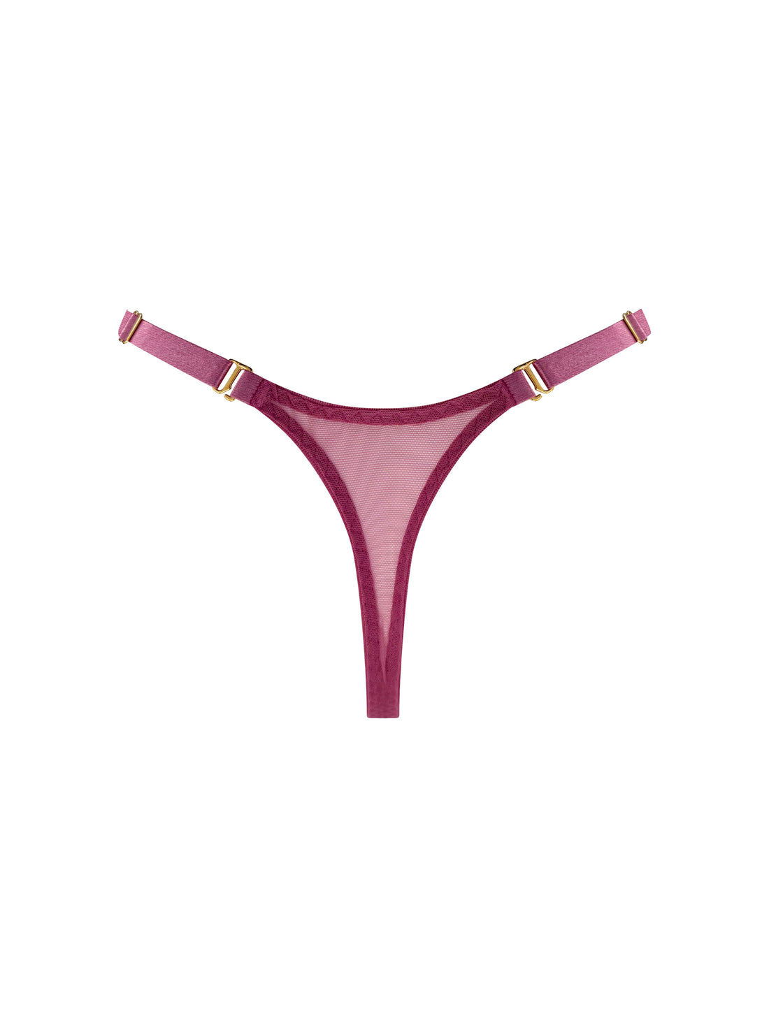 Raspberry Siren Strap Thong
