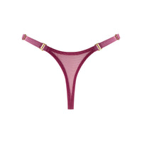 Raspberry Siren Strap Thong