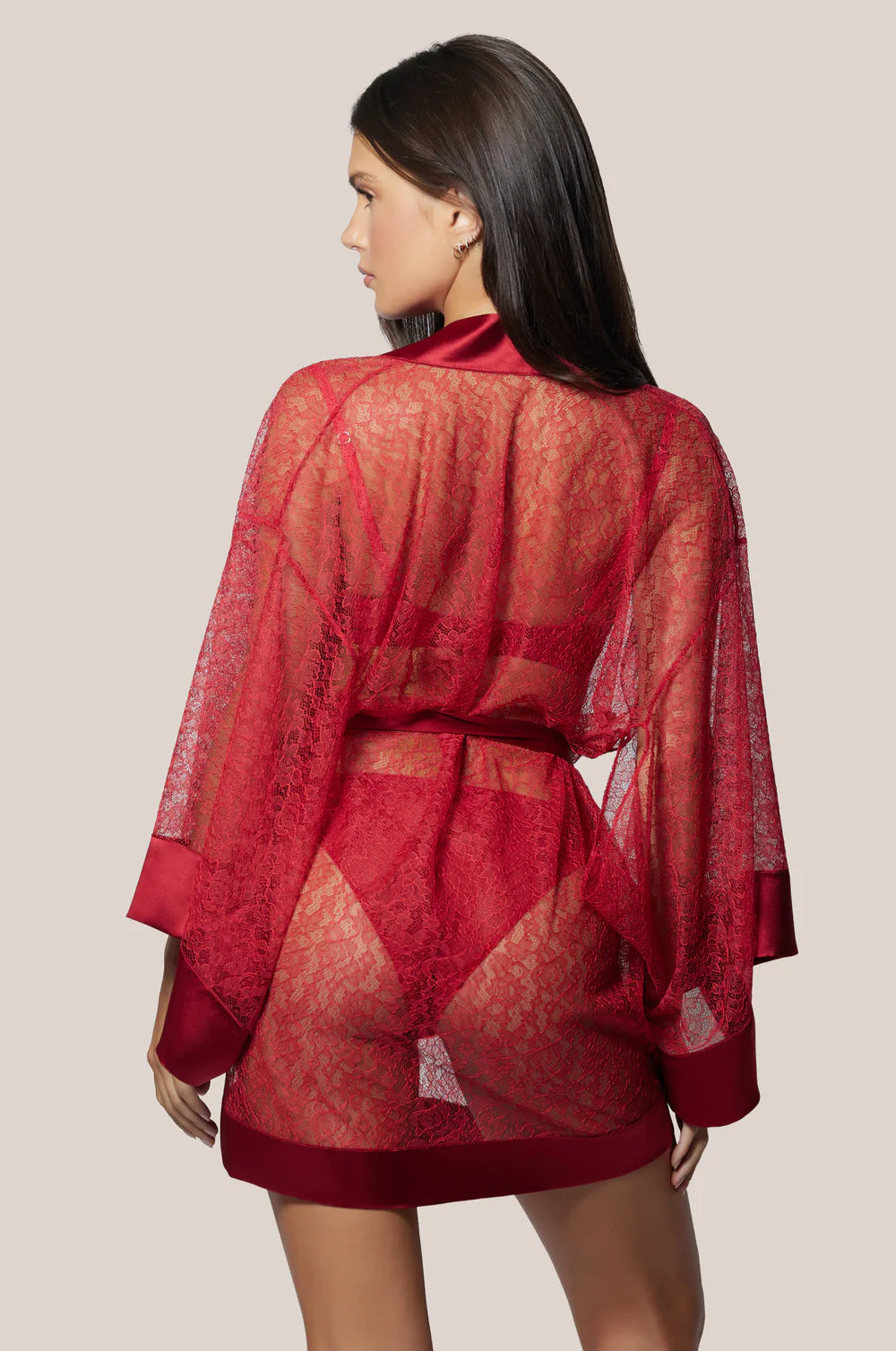 Red Petite Fleur Kimono