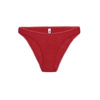 Cherry Red Pointelle High Rise Brief