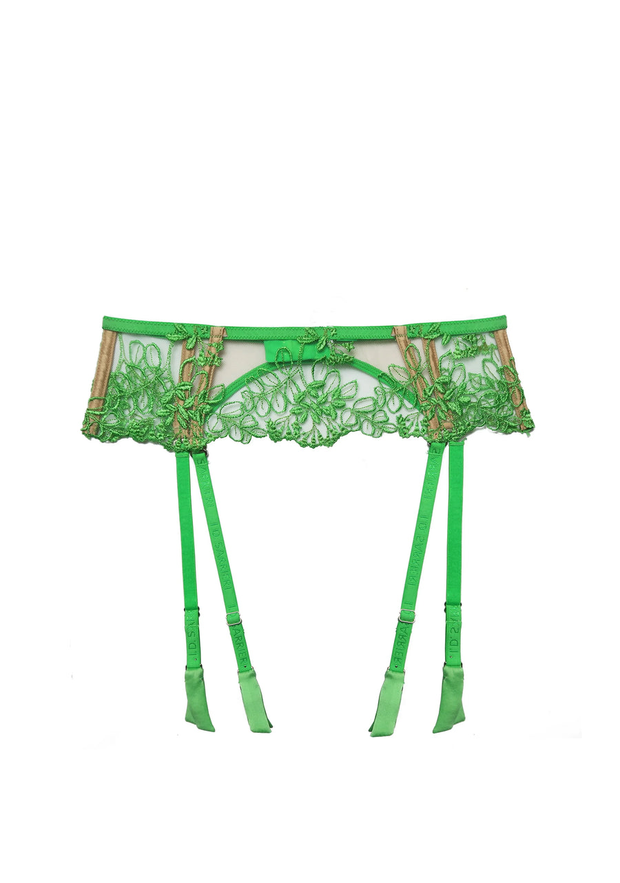 Light Green Jardin de Tuileries Suspender Belt
