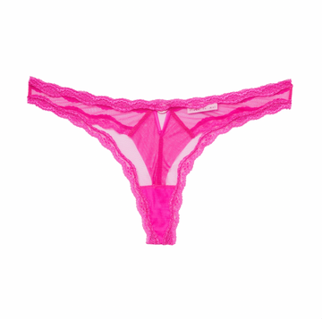 Wild Pink Sheer Tulle Thong