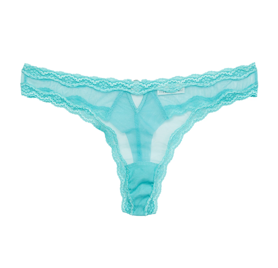 Bright Jade Sheer Tulle Thong
