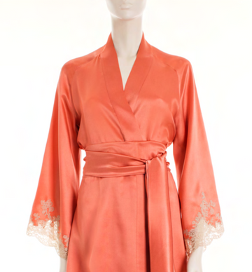 Blush & Praline Negligee with Pagoda Sleeves