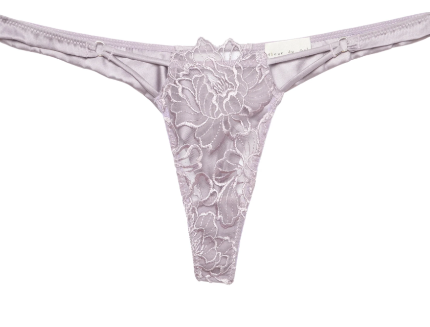 Thistle Whitney Embroidery Thong