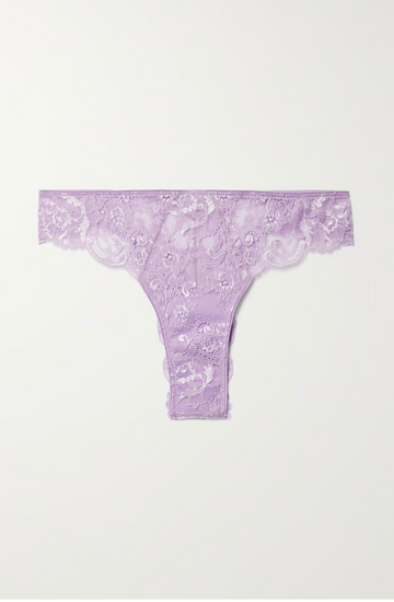 Lilac Anna Full Lace Thong