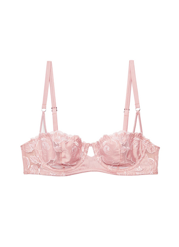 Rose Pink Fuller Cup Rose Logo Balconette Bra