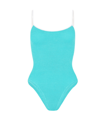 Aqua Pamela Contrast One Piece Swimsuit