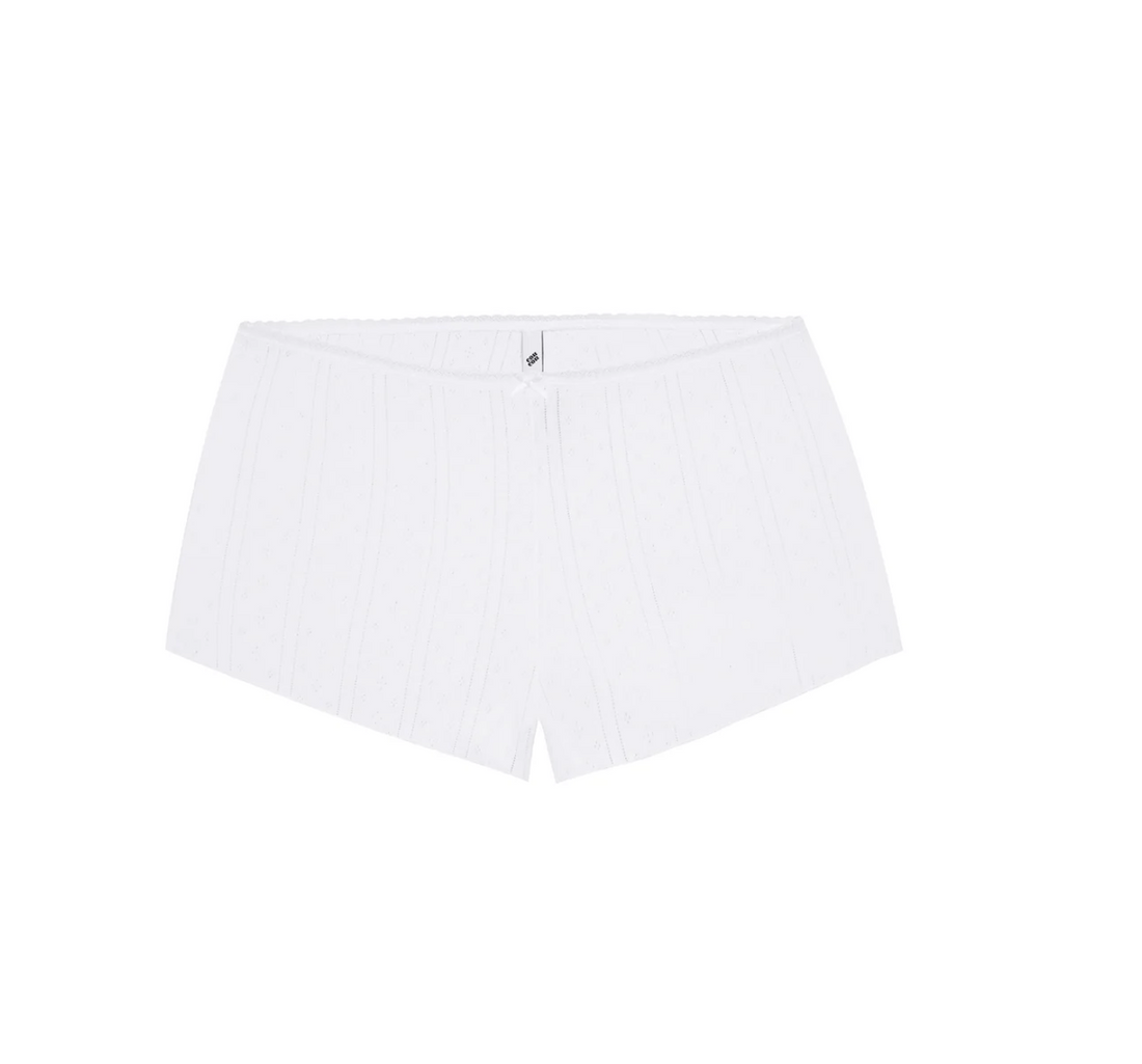 White Pointelle Teeny Tiny Short