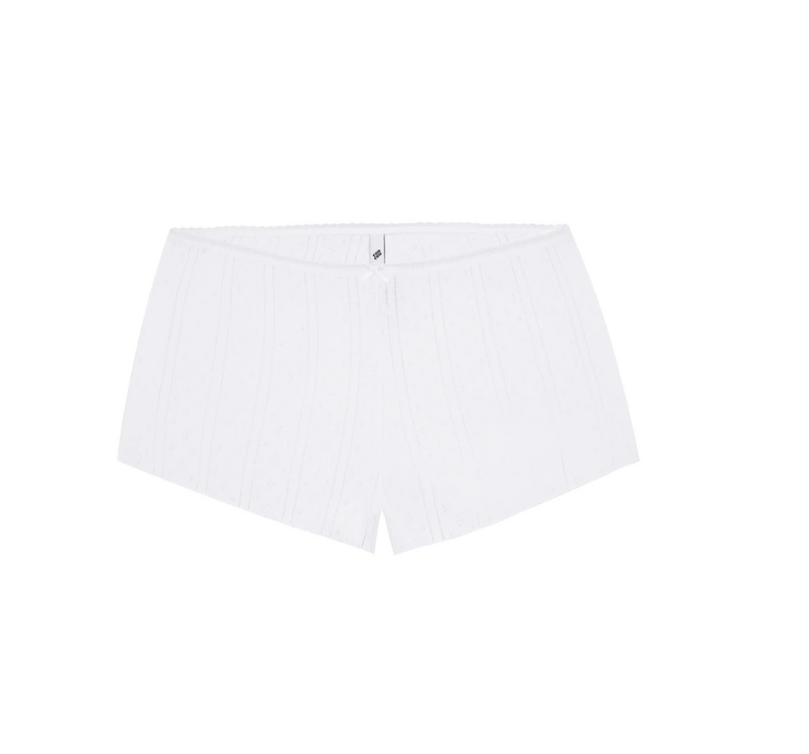 White Pointelle Teeny Tiny Short